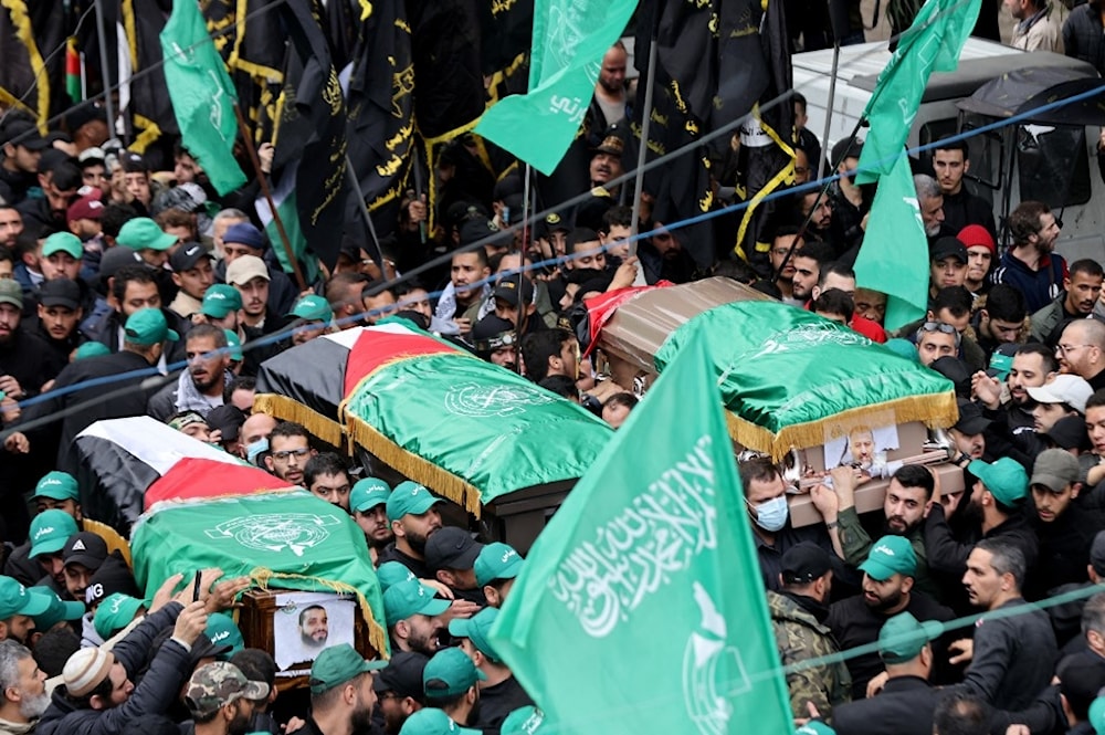 Thousands attend top Hamas official Aruri's funeral in Beirut
